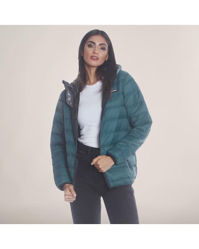 Members Only Solid Packable Oversized Jacket - Blue