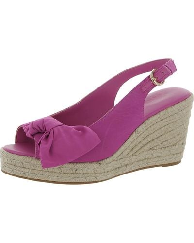 Naturalizer Bettina Peep-toe Slingback Wedge Sandals - Purple