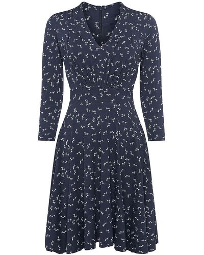 French Connection Ditsy Floral Print Above Knee Mini Dress - Blue