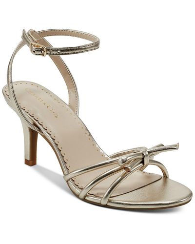 Charter Club Mirabell Patent Ankle Strap Heels - Metallic