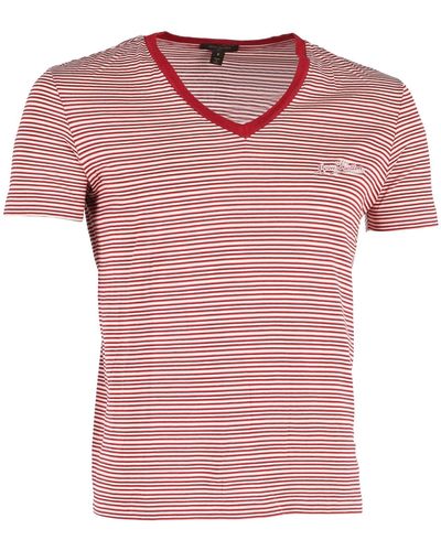 Louis Vuitton Striped V-neck T-shirt - Pink