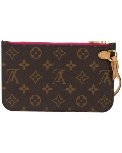 Louis Vuitton Pochette Neverfull Canvas Clutch Bag (pre-owned) - Brown