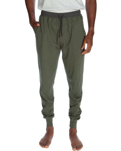 Unsimply Stitched Contrasted Waistband Cuffed jogger - Green