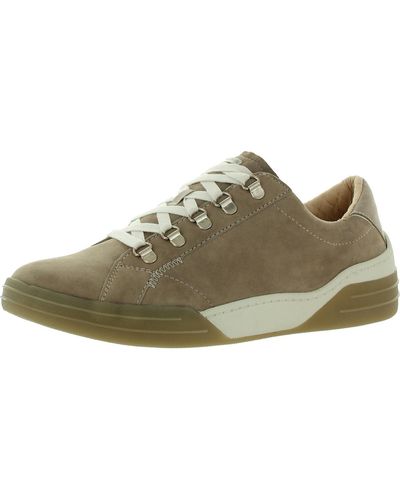 Dr. Scholls For Keeps Leather Lace Up Casual And Fashion Sneakers - Green