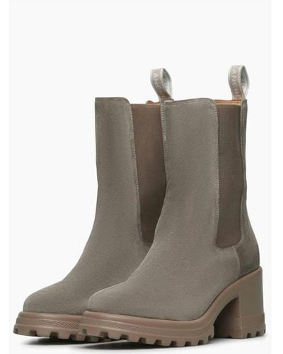 Voile Blanche Claire Suede Boots - Gray