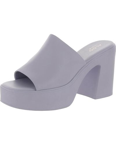 ALDO Square Toe Heels Block Heel - Purple