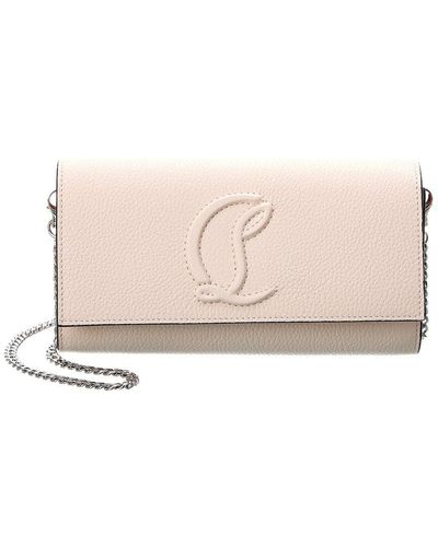 Christian Louboutin By My Side Leather Wallet On Chain - Pink