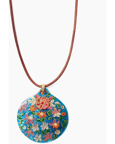 Chan Luu Hand Painted Necklace - Blue