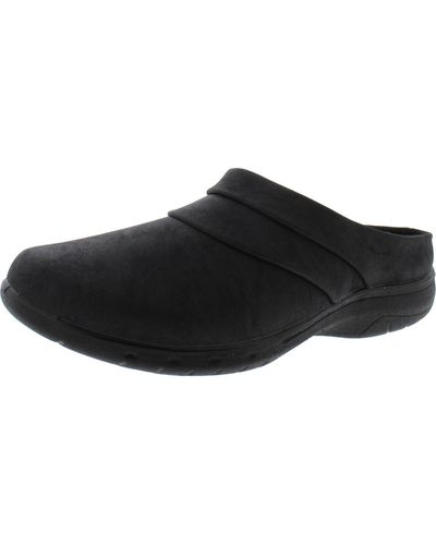 Easy Street Swing Faux Leather Round Toe Mules - Black