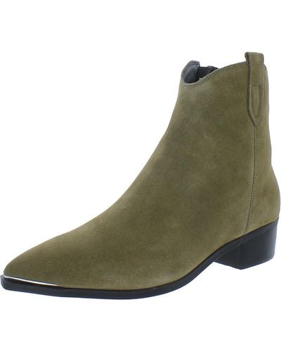 Marc Fisher Mikala Leather Pointed Toe Cowboy - Green