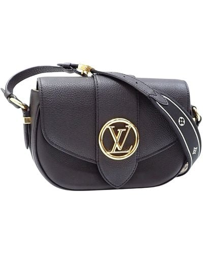 Louis Vuitton Pont Neuf Leather Shoulder Bag (pre-owned) - Black