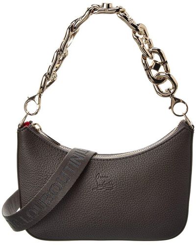 CHRISTIAN LOUBOUTIN: Loubila Spike leather bag - Black  Christian Louboutin  shoulder bag 3235119 online at