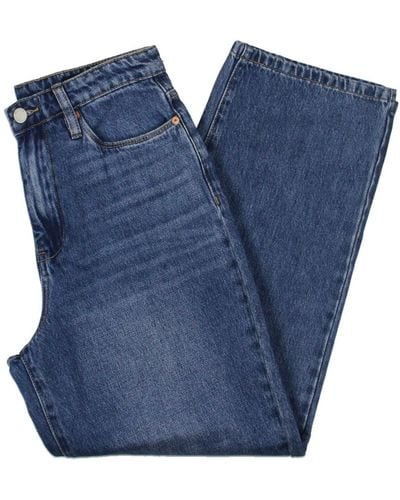 Blank NYC Denim High Rise Straight Leg Jeans - Blue