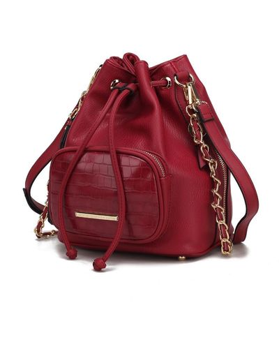 MKF Collection by Mia K Azalea Bucket Shoulder Handbag For - Red