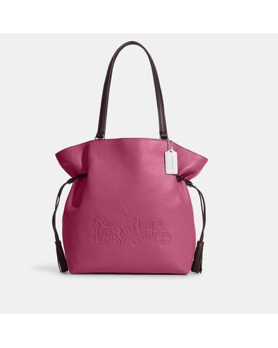 COACH Andy Tote With Horse And Carriage - Pink