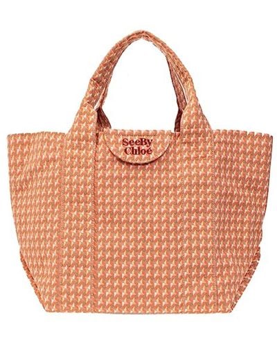 See By Chloé See By Chloe Happy ?laetizia? Shopper Bag Tote Large - Red