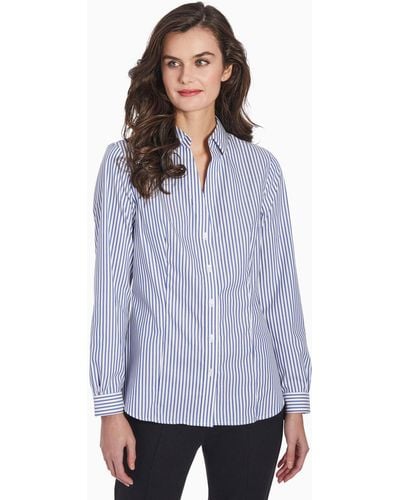 Jones New York Striped Easy-care Button-up Shirt - Purple