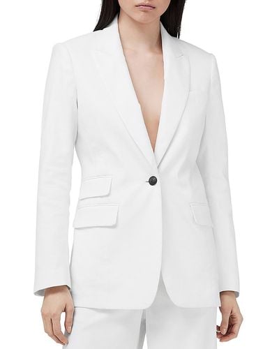Rag & Bone Foster Suit Separate Work Wear One-button Blazer - White