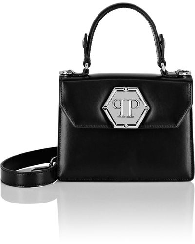 Philipp Plein Small Handbag Superheroine Leather - Black