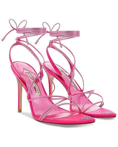 Sophia Webster Amora Open Toe Leather Heels - Pink