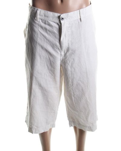 INC Linen Flat Front Capri Pants - Gray
