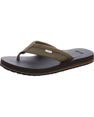 Sanuk ziggy Slip On Water Resistant Thong Sandals - Brown