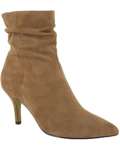 Bella Vita Danielle Dressy Heels Ankle Boots - Brown