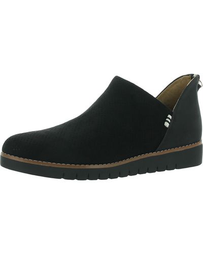 Dr. Scholls Insane Faux Suede Perforated Slip-on Sneakers - Black