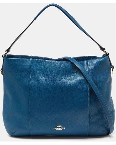 COACH Leather Isabelle East West Hobo - Blue