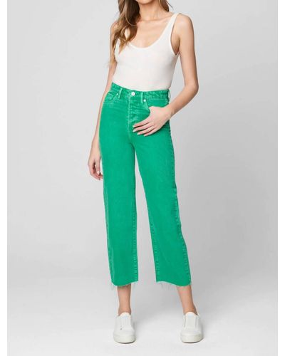 Blank NYC The Baxter Wide Leg Jeans - Green