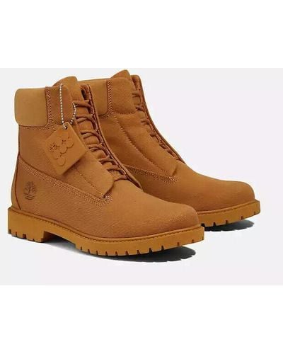 Timberland X Pangaia Tb0a5xvy231 Wheat Cotton 6" Waterproof Boots Xxx673 - Brown