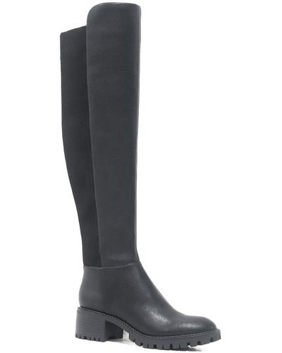 Kenneth Cole Riva Faux Leather Over-the-knee Boots - Black
