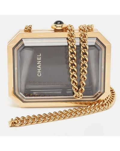Chanel Premiere Plexiglass Minaudiere Clutch Bag - Metallic
