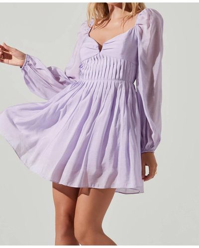 Astr Carina Open Back Mini Dress - Purple