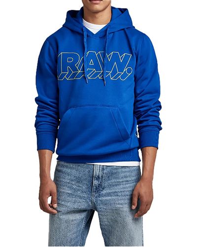G-Star RAW Graphic Comfortable Hoodie - Blue