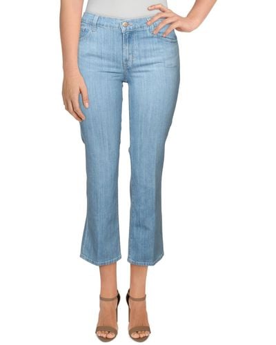 J Brand Selena Mid-rise Flare Cropped Jeans - Blue