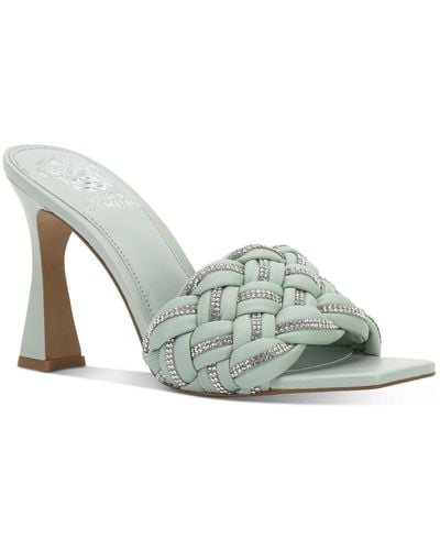 Vince Camuto Rayley Slip On Leather Heels - Green