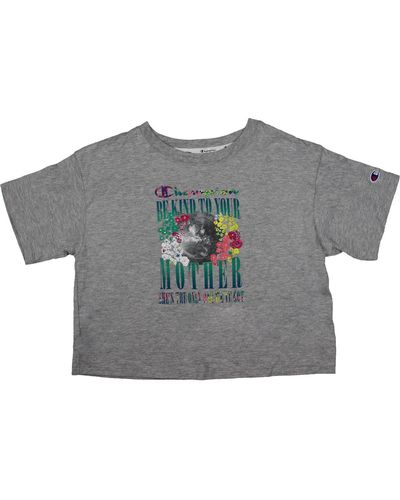 Champion Graphic Cropped T-shirt - Gray