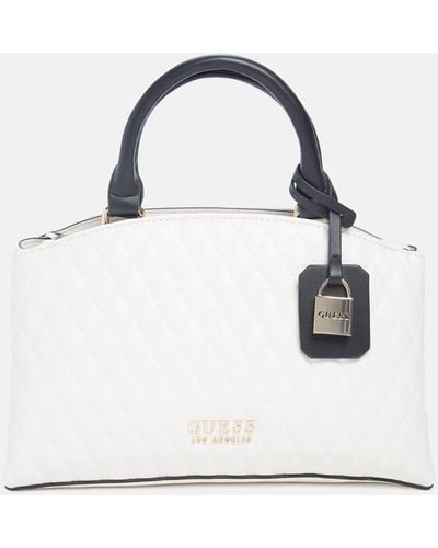 Guess Factory Easley Small Satchel - White
