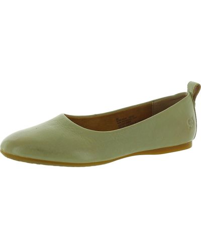 Born Leather Slip-on Ballet Flats - Green