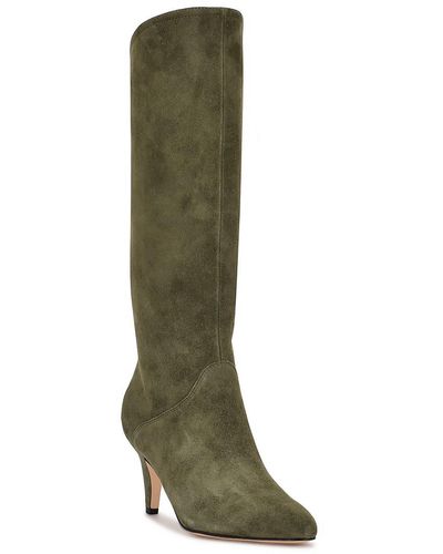 Nine West Buyah Faux Suede Tall Knee-high Boots - Green
