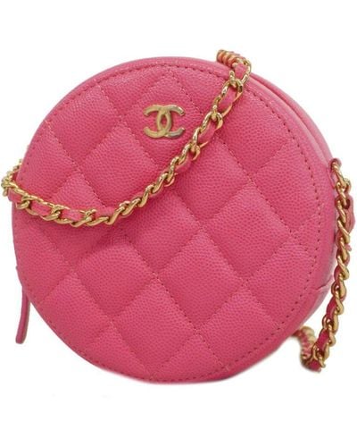 Chanel Leather Shoulder Bag (pre-owned) - Pink