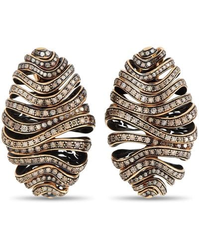 De Grisogono 18k Rose 7.42 Ct Diamond Earrings - Metallic