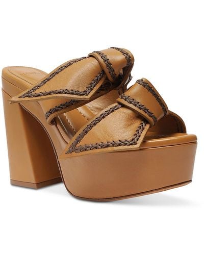Alexandre Birman Clarita Leather Embroidered Platform Sandals - Brown