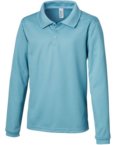 Clique L/s Spin Youth Polo - Blue