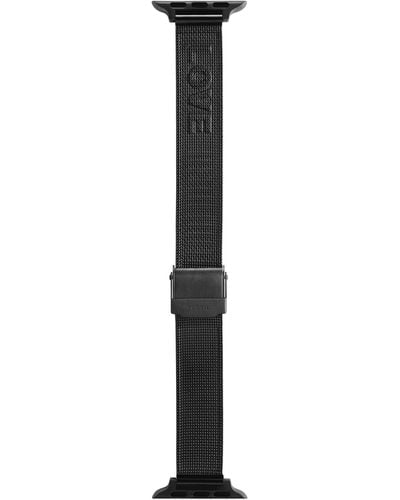 Fossil All-gender Apple 38/40/41mm Mesh Interchangeable Watch Band Strap - Black