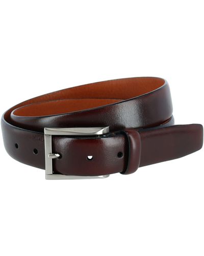 Trafalgar Marco 32mm Italian Leather Dress Belt - Brown