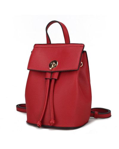 MKF Collection by Mia K Serafina Vegan Leather Backpack - Red