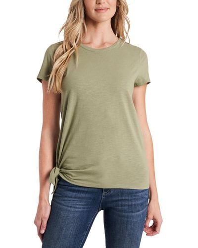 Cece Heathered Crewneck T-shirt - Green