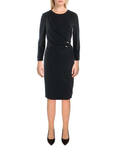 Lauren by Ralph Lauren Silver Ring Jersey Cocktail And Party Dress - Black
